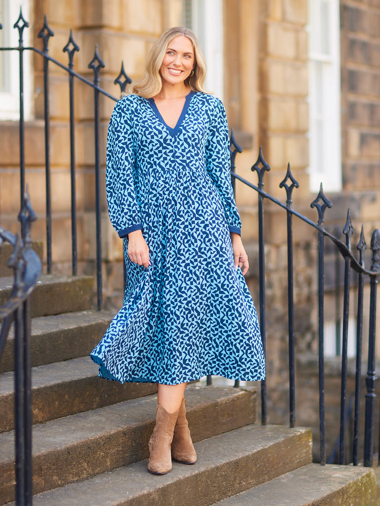 Barbara Geo Print Dress