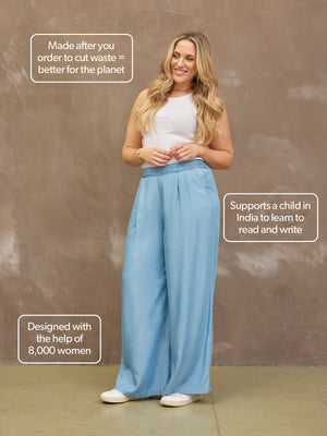 Bea Lyocell Denim Wide Leg Trouser