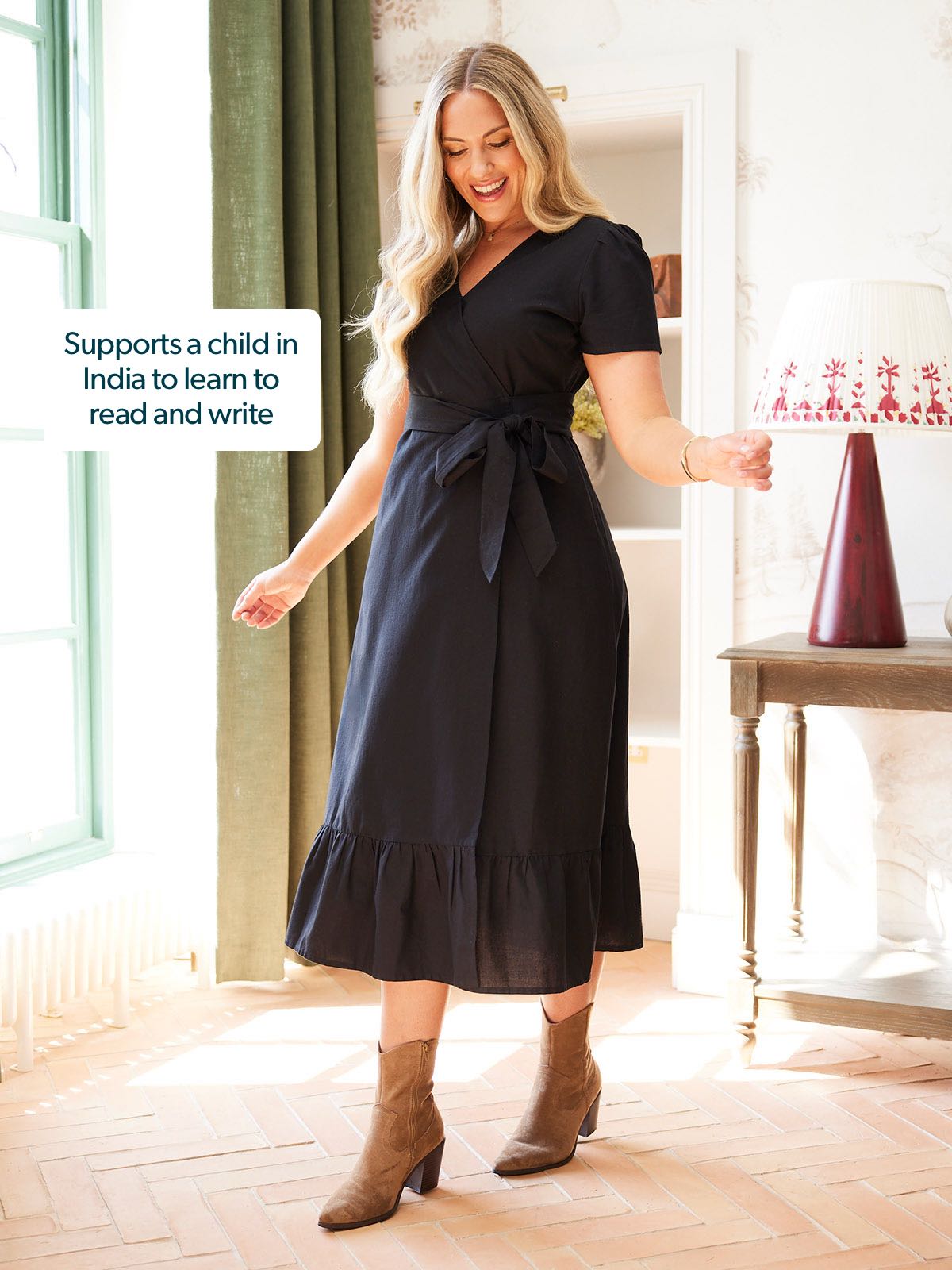 Brittany Wrap Dress - Black This is Unfolded Brittany Wrap Dress - Black This is Unfolded