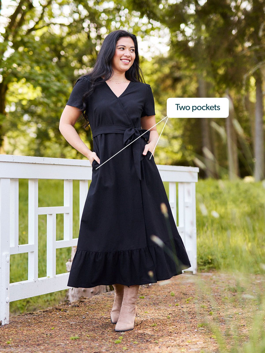 Brittany Wrap Dress - Black