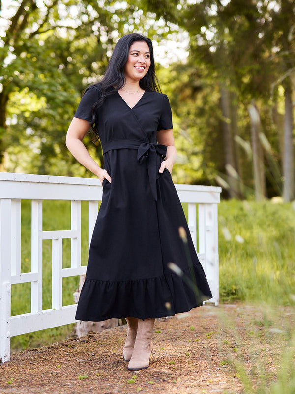 Brittany Wrap Dress - Black