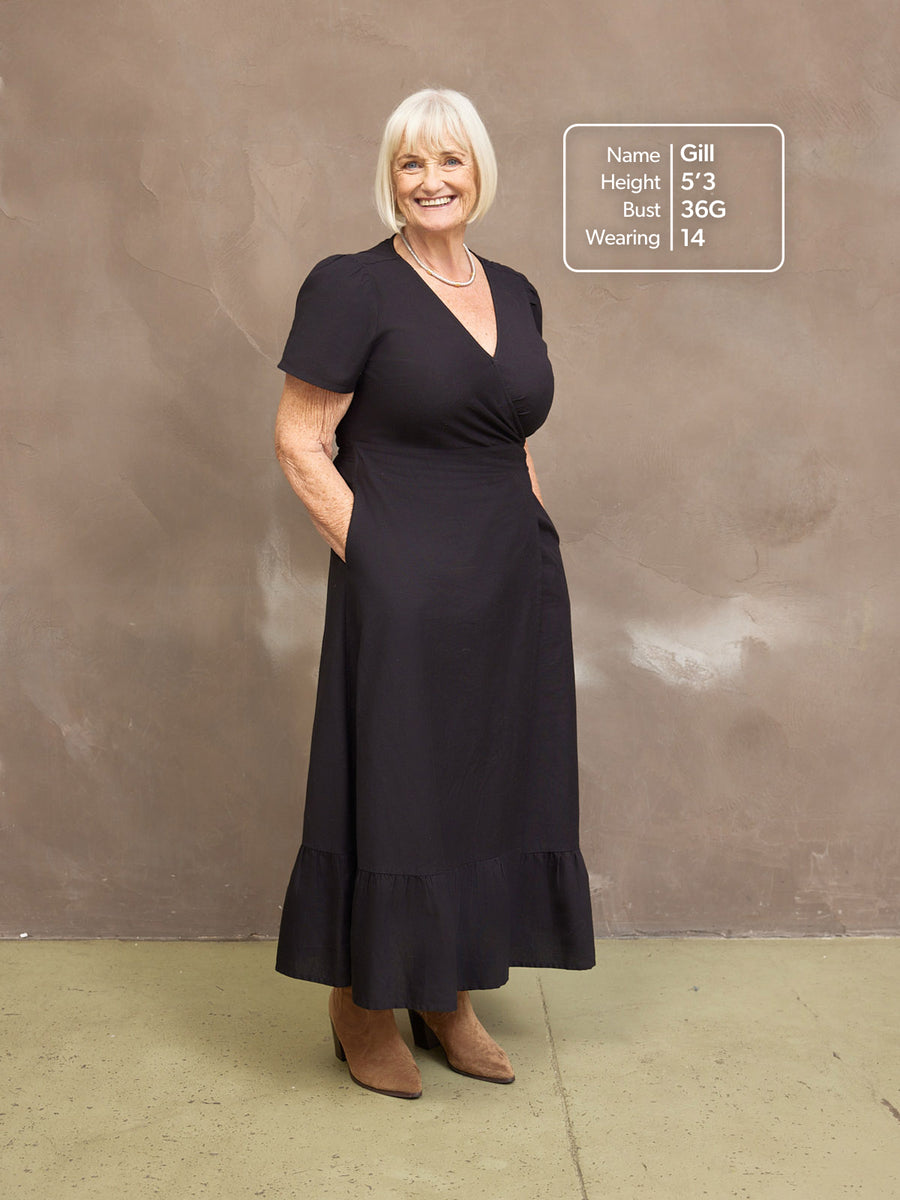 Brittany Wrap Dress - Black