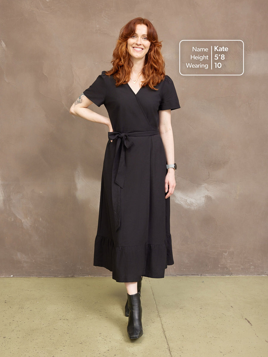 Brittany Wrap Dress - Black