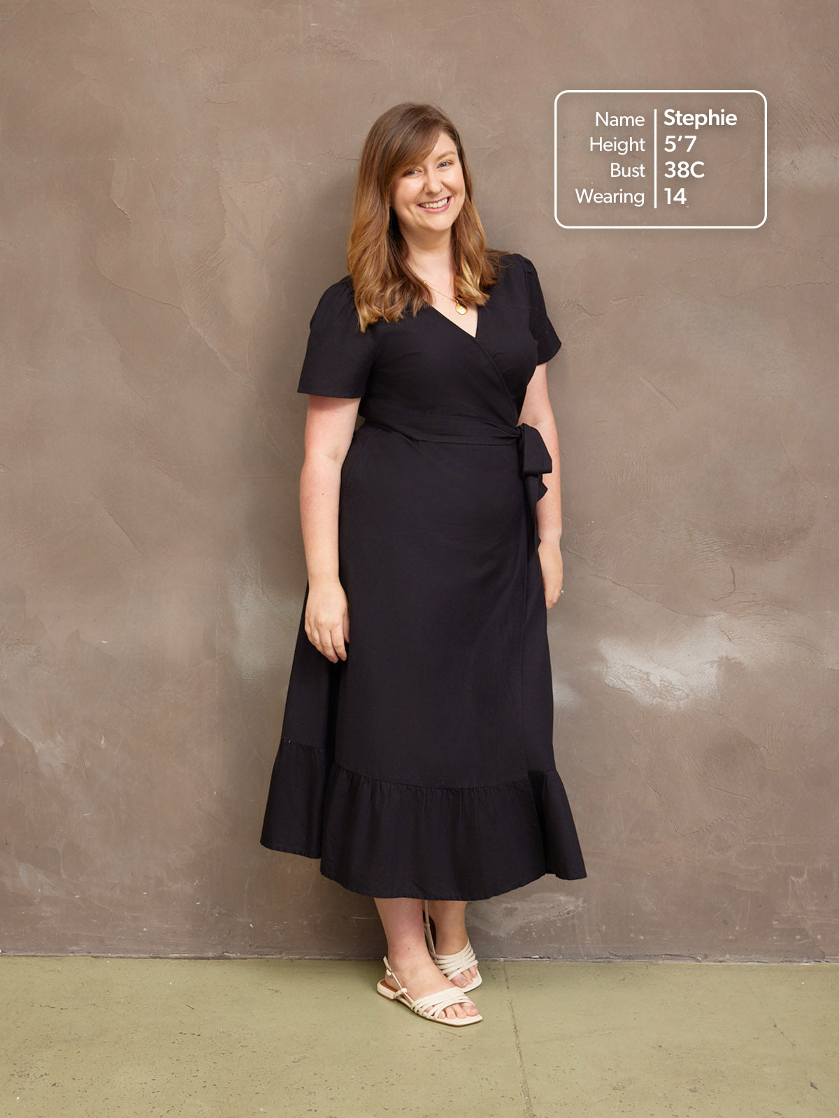 Brittany Wrap Dress - Black