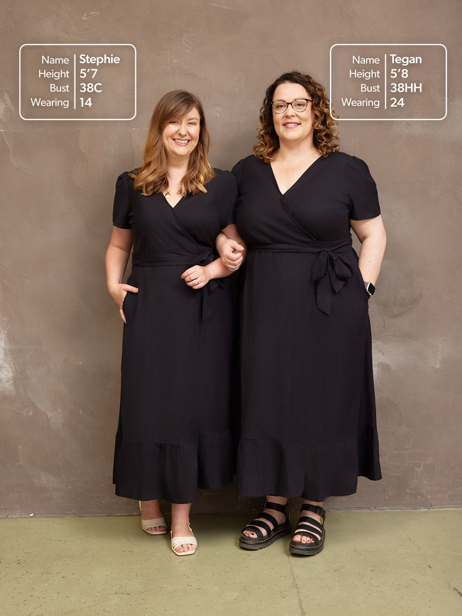 Brittany Wrap Dress - Black