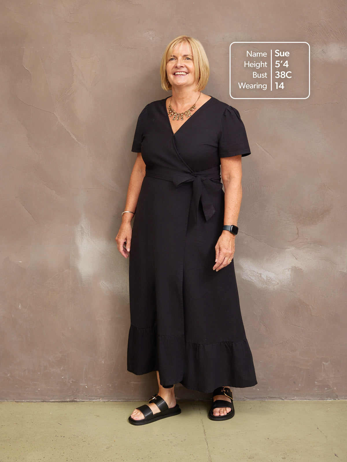 Brittany Wrap Dress - Black
