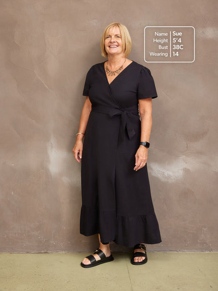 Brittany Wrap Dress - Black