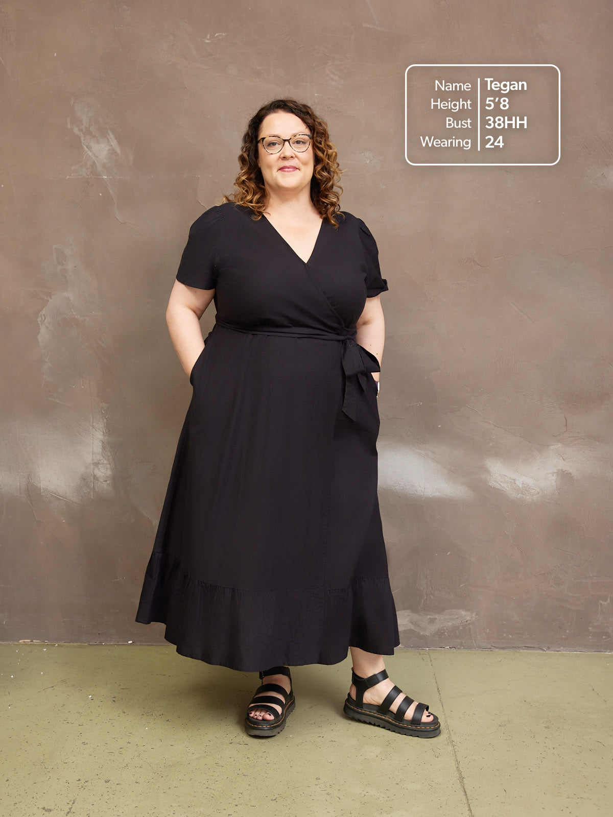 Brittany Wrap Dress - Black