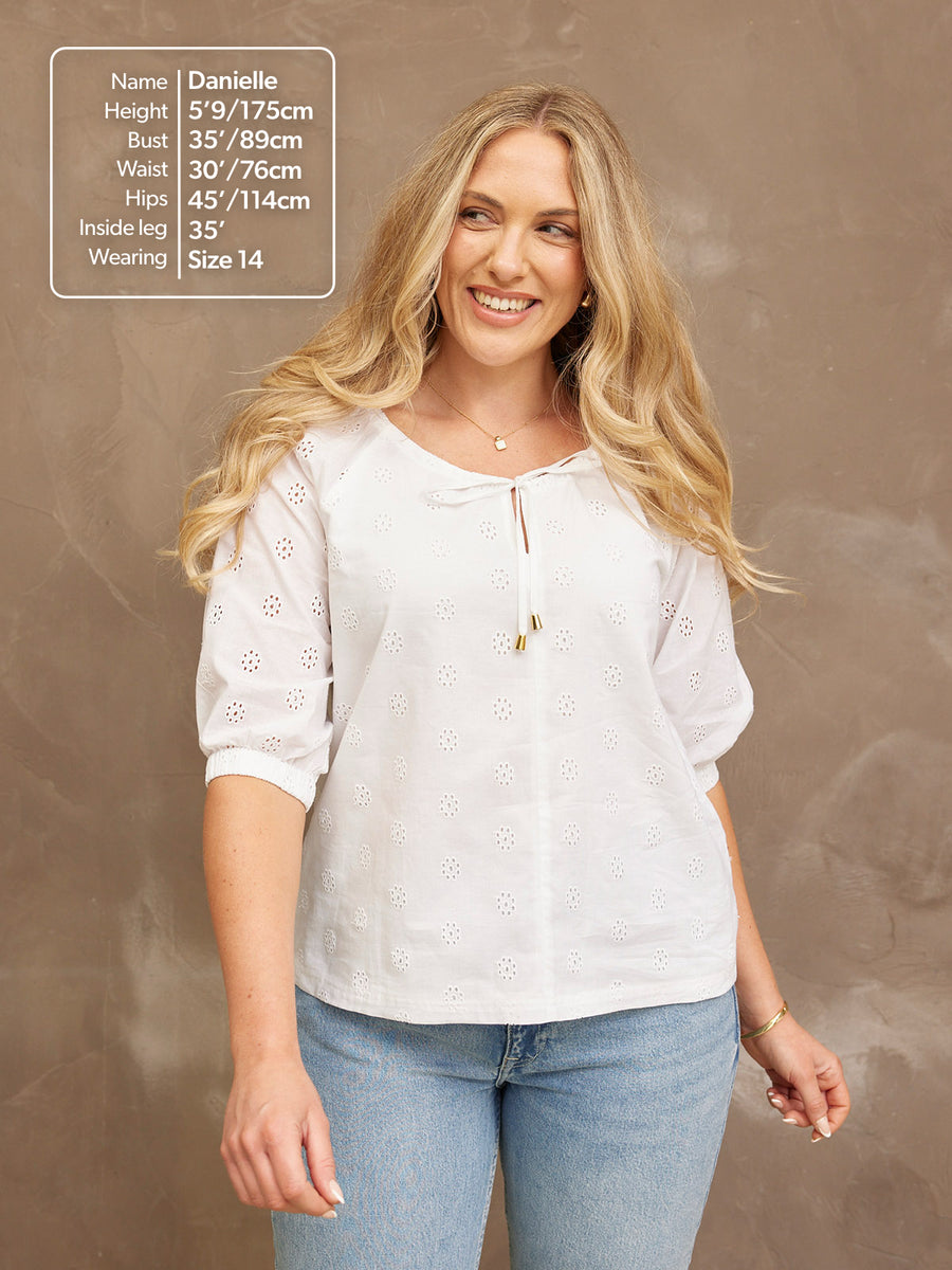 Florence Broderie Blouson Top