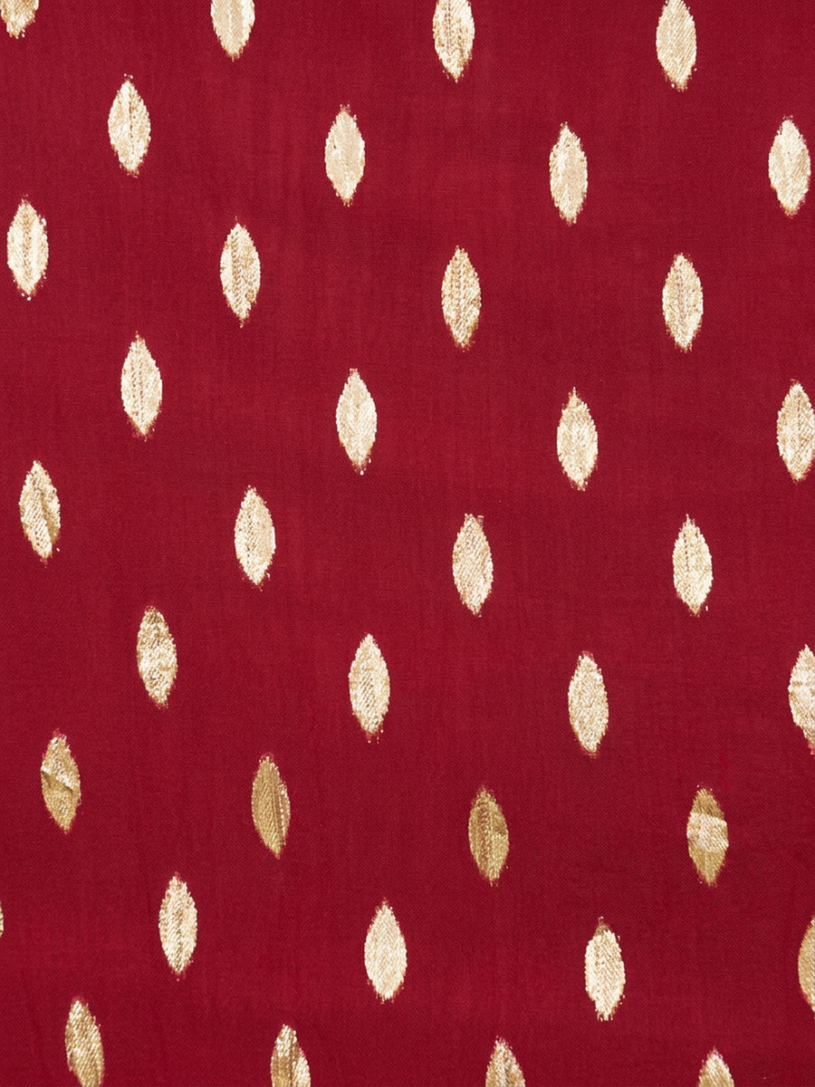 Valerie Lurex Dress - Burgundy and Gold