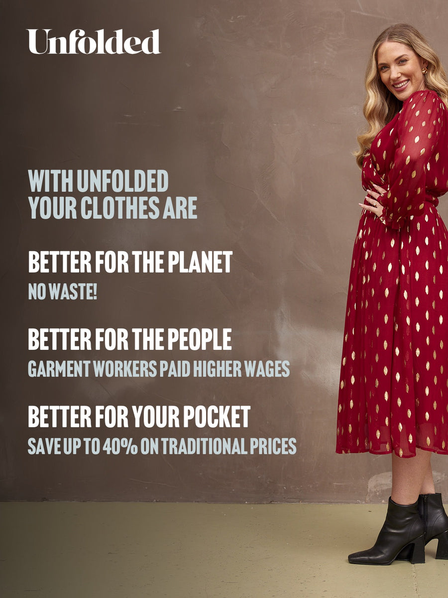 Valerie Lurex Dress - Burgundy and Gold