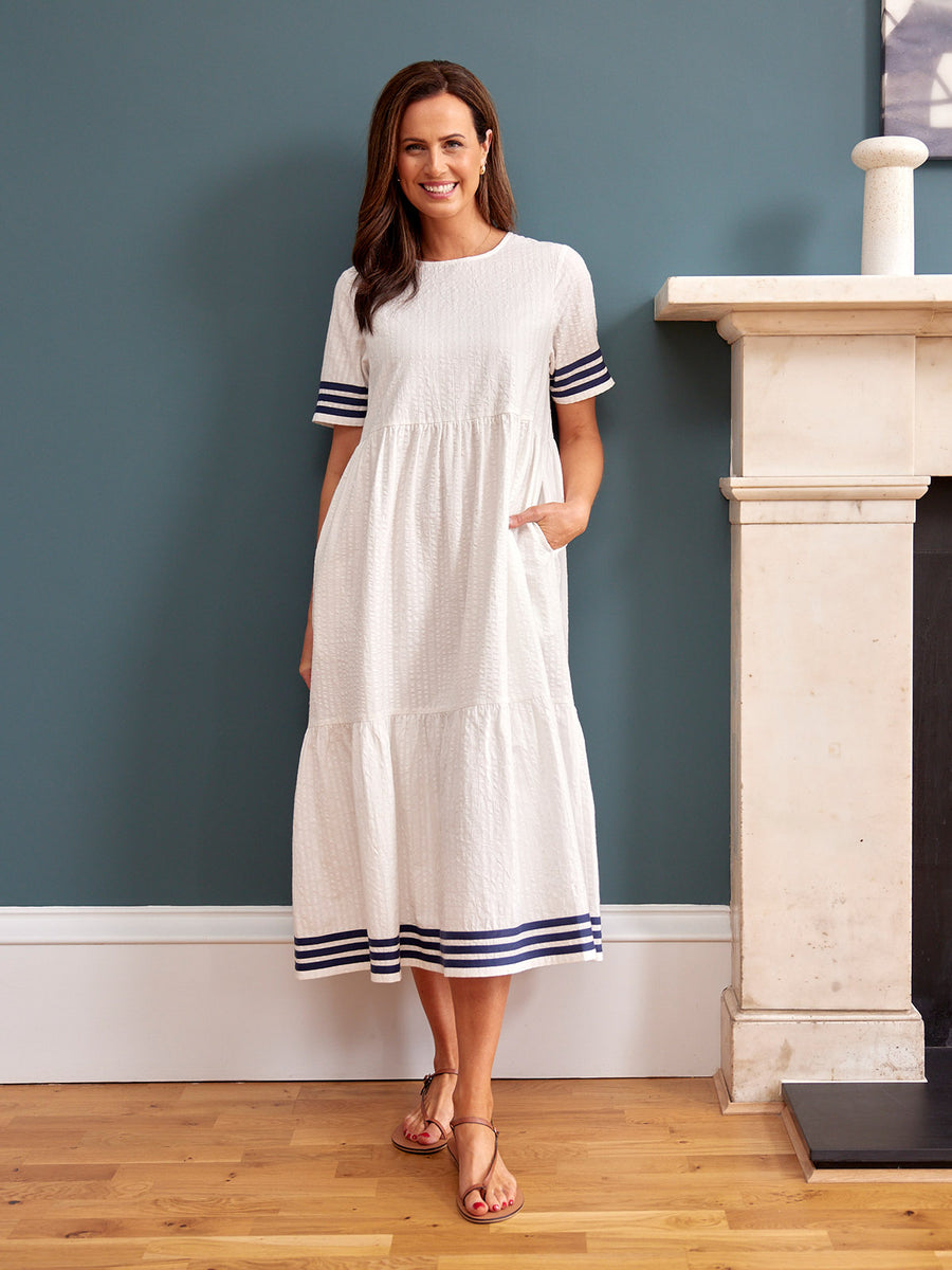 knee length dresses for ladies Fiona Tiered Dress