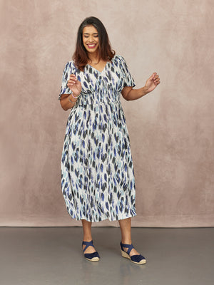 C22.1-Maddie-Short-Sleeve-Dress-Navy-Ikat-Print-CUSTOMER-01.jpg