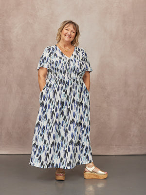 C22.1-Maddie-Short-Sleeve-Dress-Navy-Ikat-Print-CUSTOMER-03.jpg