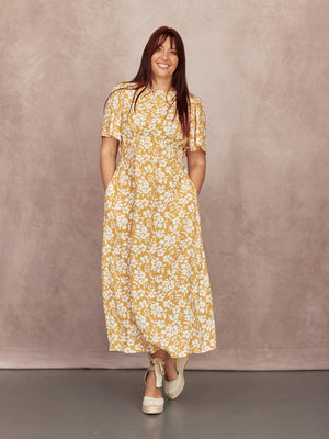C22.1-Rupali-Angel-Sleeve-Tea-Dress-Mustard-Ecru-Floral-Print-CUSTOMER-02.jpg