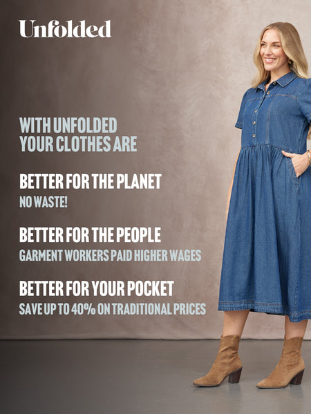 Rhiona Set-In Short Sleeve Denim Shirt Dress - Blue