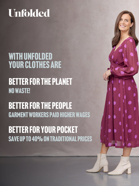 Connie Georgette Dress - Purple Spot Print