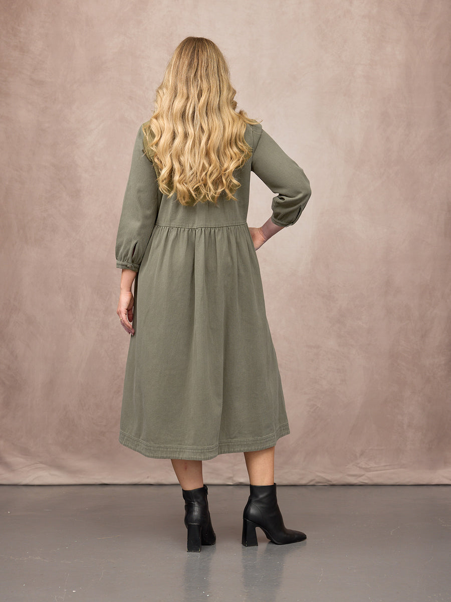 Daisie Shirt Dress - Khaki