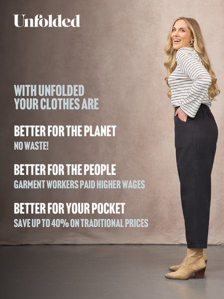 Pam Barrel Leg Trouser - Black