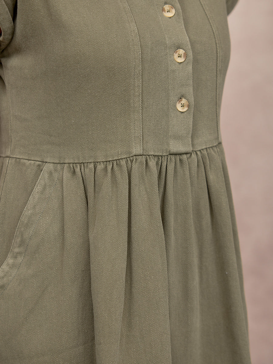 Rhiona Shirt Dress - Khaki