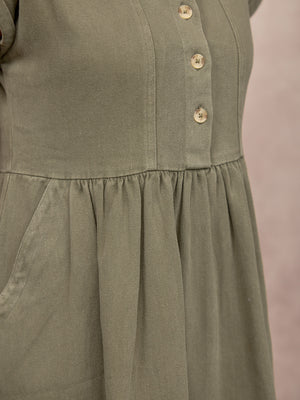 Rhiona Shirt Dress - Khaki