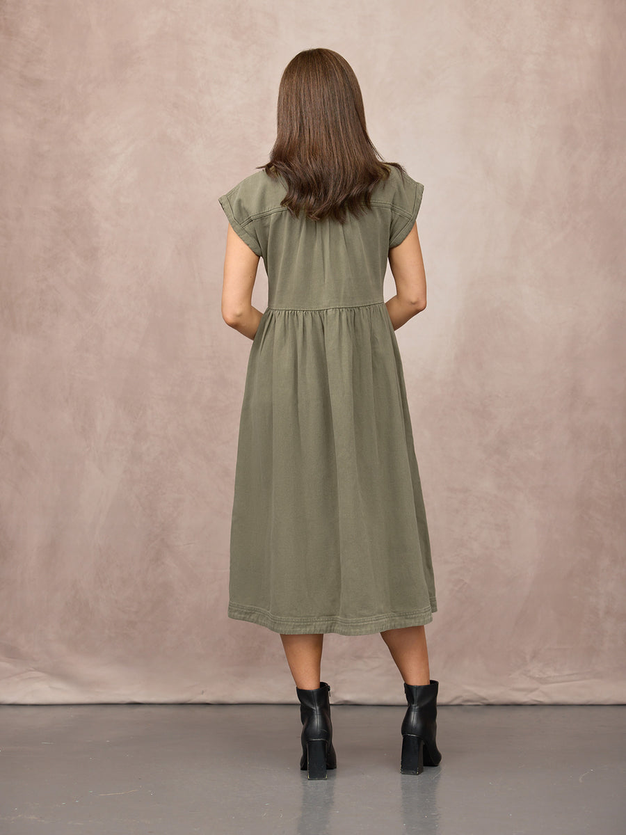 Rhiona Shirt Dress - Khaki