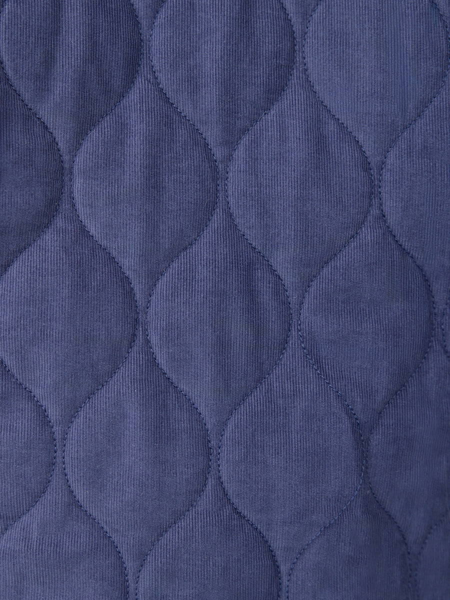 Nancy Quilted Cord Jacket - Blue