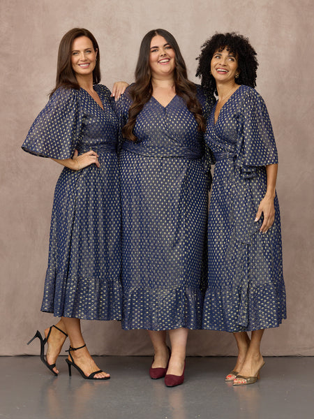 Lucy wears size 24 Regular