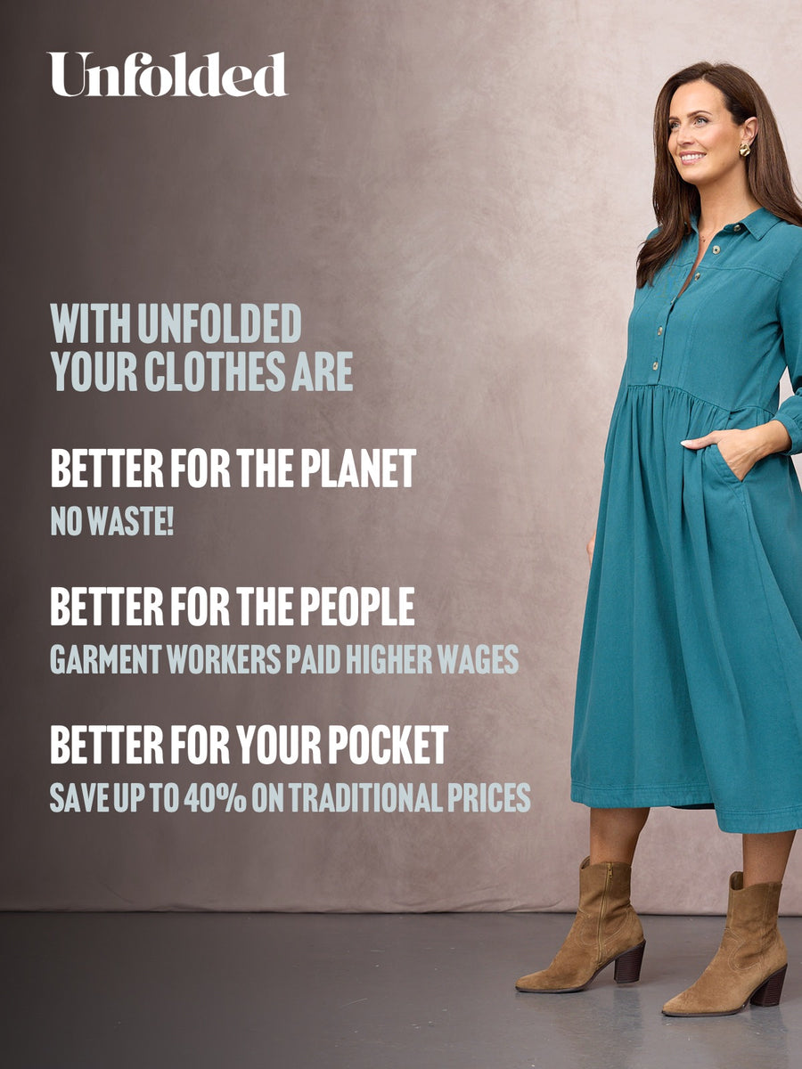 Daisie Denim Shirt Dress - Teal