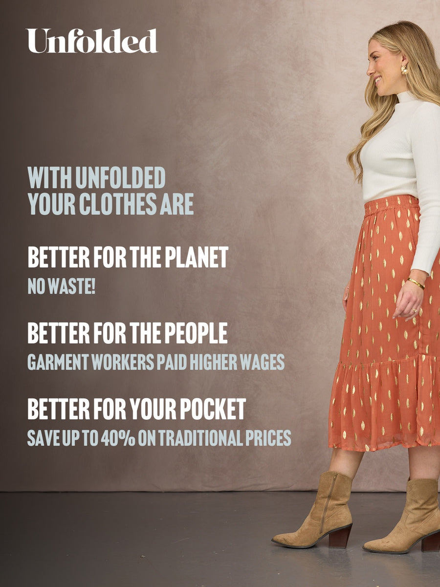 Stephanie Lurex Skirt - Cinnamon & Gold