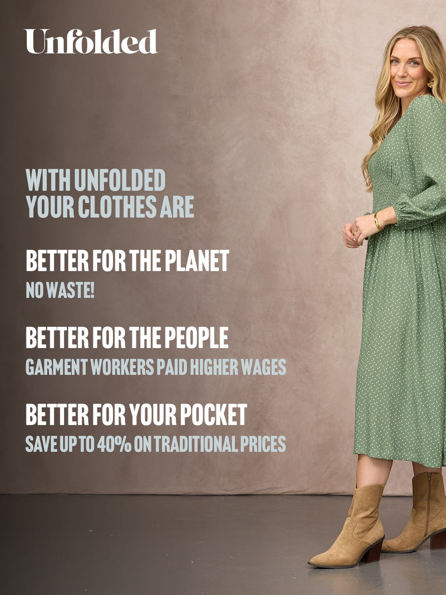 Maddie Long Sleeve V-Neck Dress - Olive Spot Print