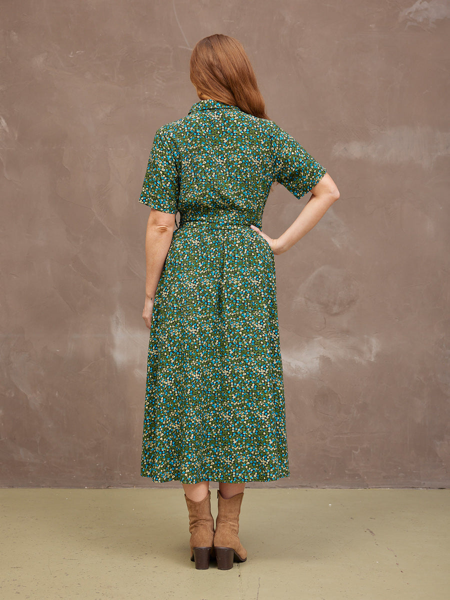 Camilla Dress - Green Floral