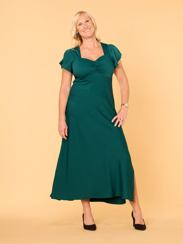 Carly - Sweetheart Midaxi Dress - Green