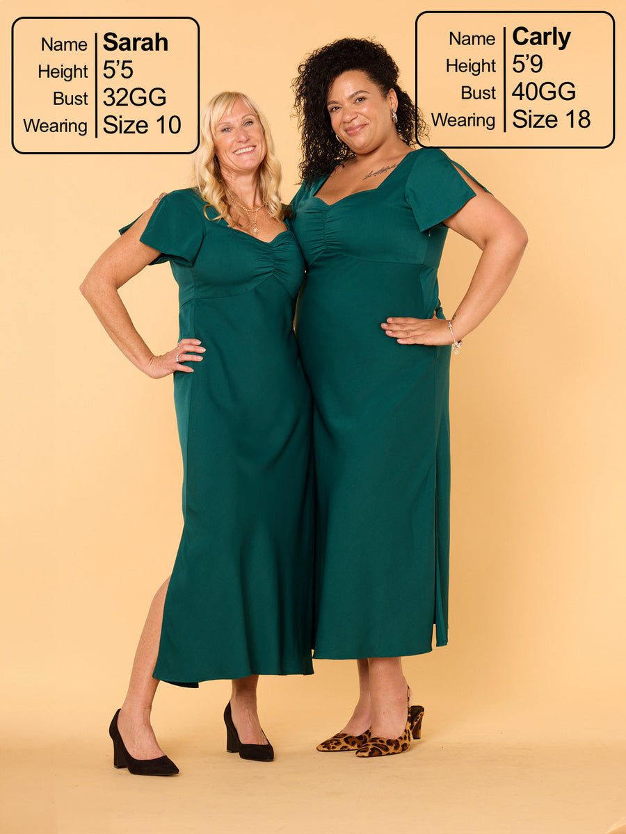 Carly - Sweetheart Midaxi Dress - Green