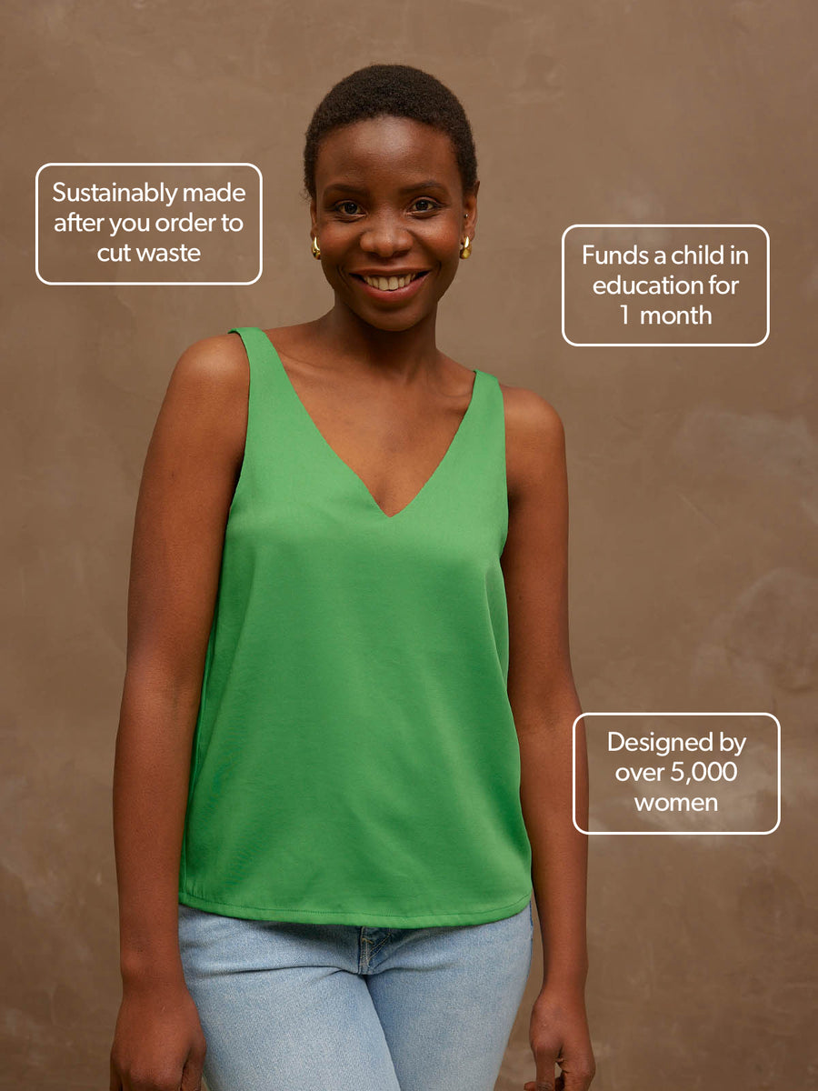 Chelle - Cami Top - Green