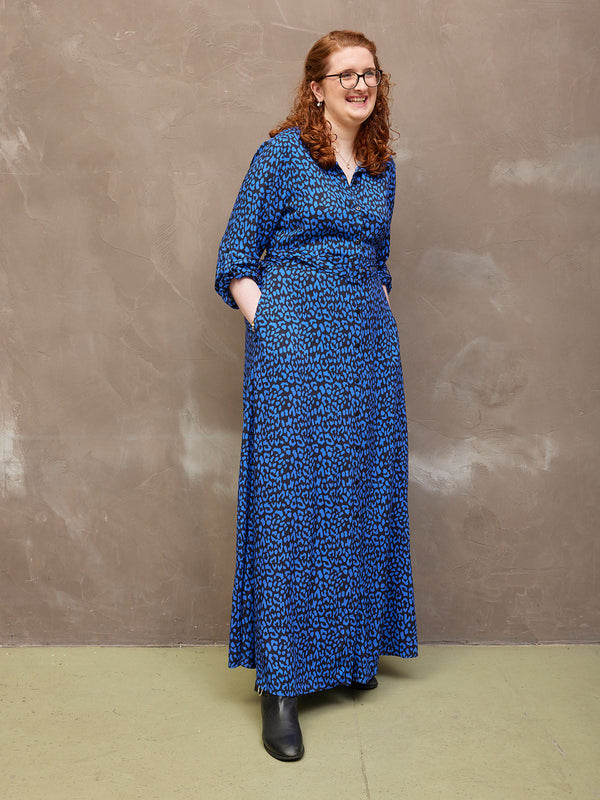 Clara - Shirt Maxi Dress - Leopard Print