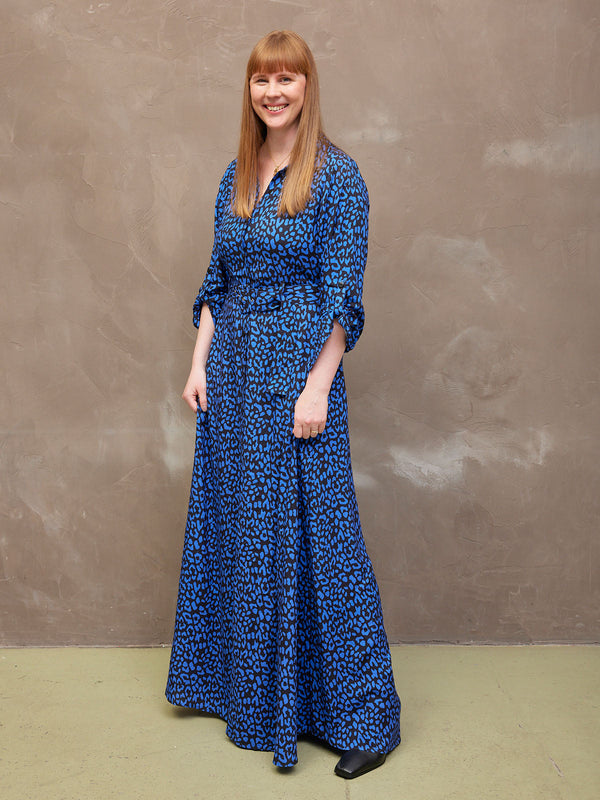 Clara - Shirt Maxi Dress - Leopard Print