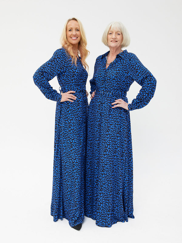 Clara - Shirt Maxi Dress - Leopard Print