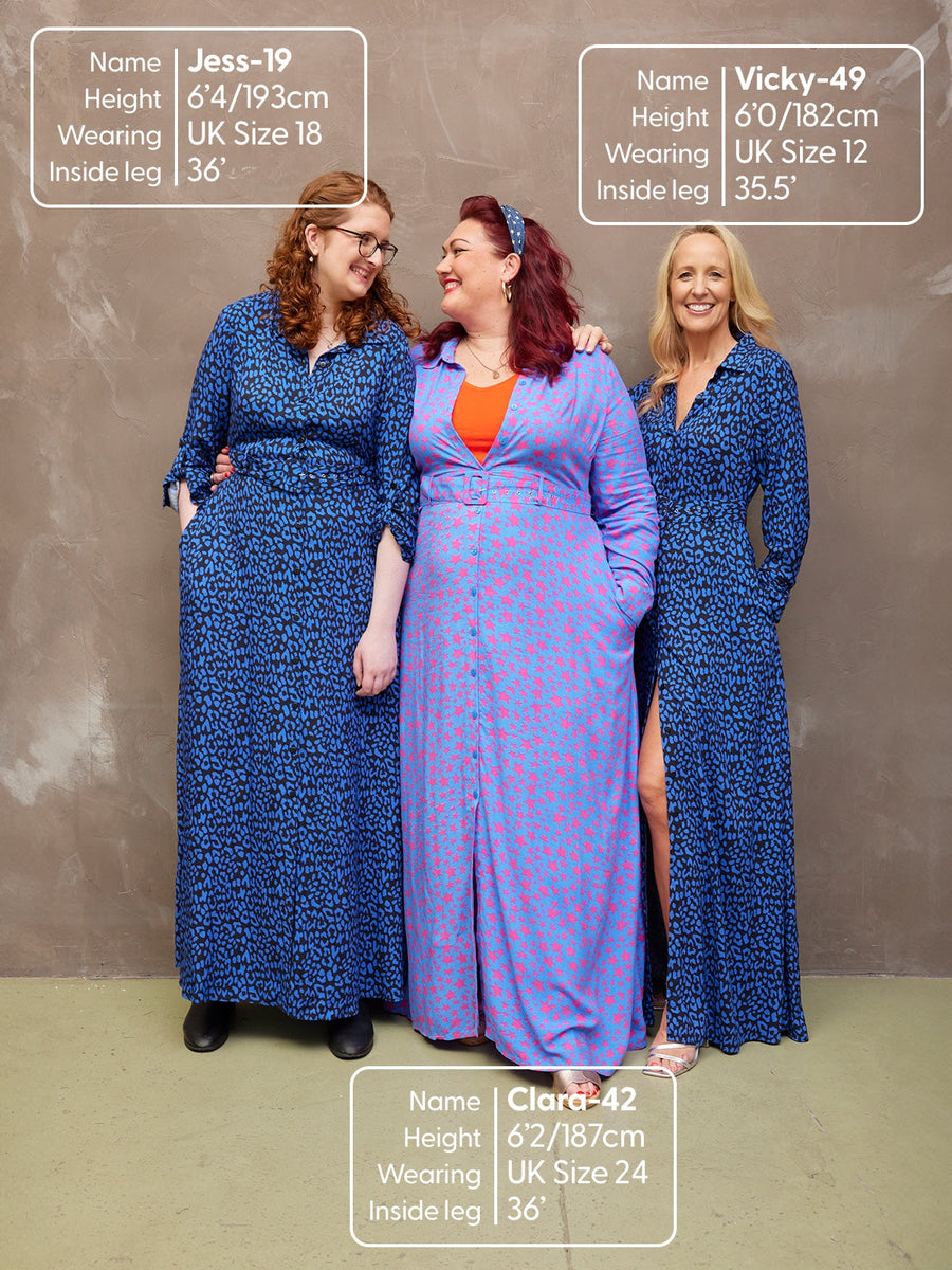 Clara - Shirt Maxi Dress - Leopard Print