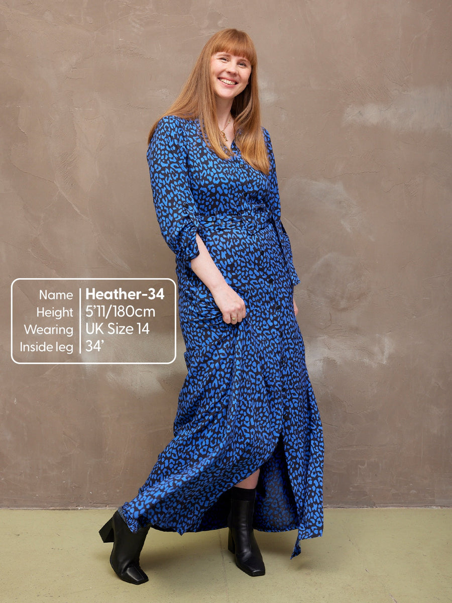 Clara - Shirt Maxi Dress - Leopard Print