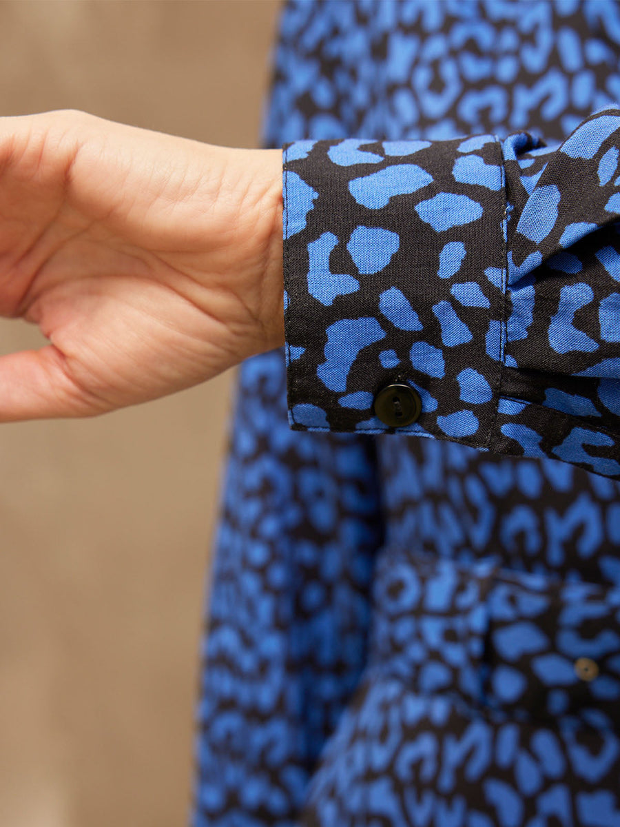 Clara - Shirt Maxi Dress - Leopard Print