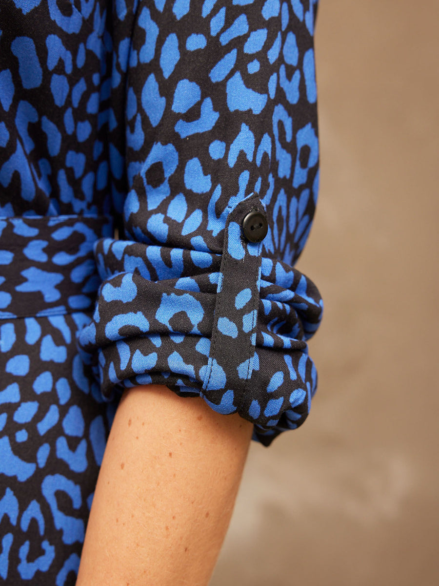 Clara - Shirt Maxi Dress - Leopard Print