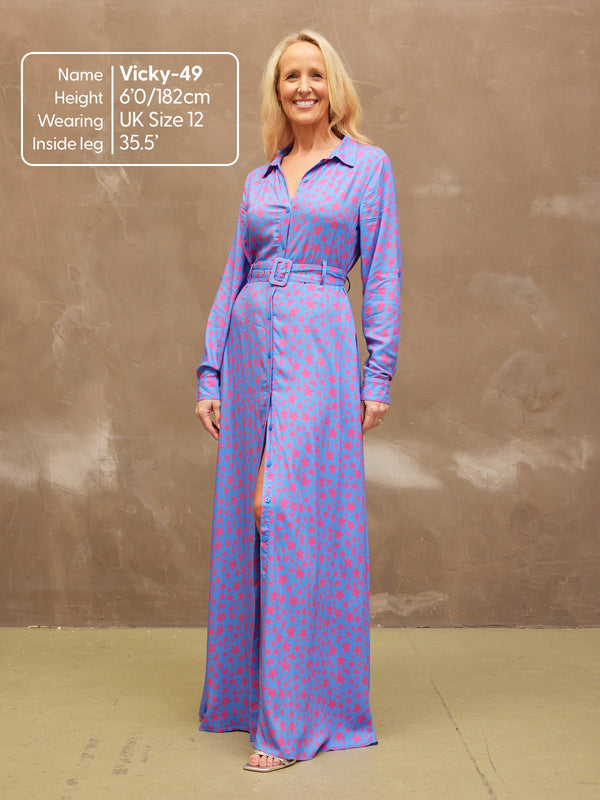 Clara - Shirt Maxi Dress - Star Print