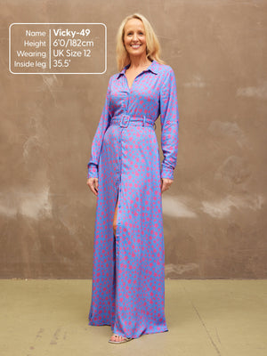 Clara - Shirt Maxi Dress - Star Print