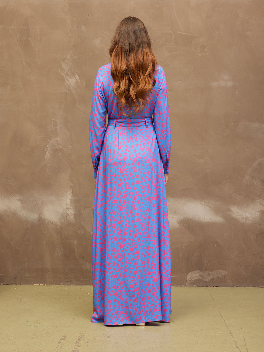Clara - Shirt Maxi Dress - Star Print