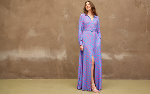 Clara - Shirt Maxi Dress - Star Print