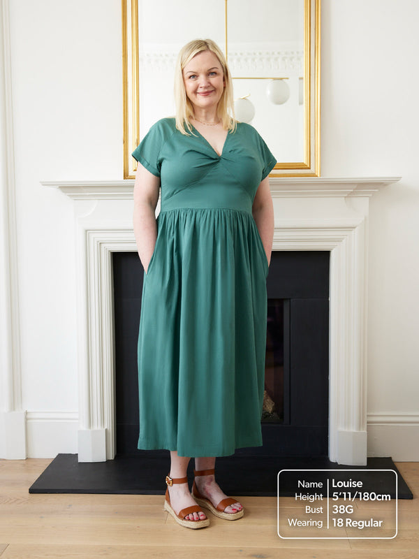 Claudia Green Knot Dress