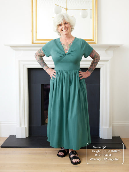 Claudia Green Knot Dress