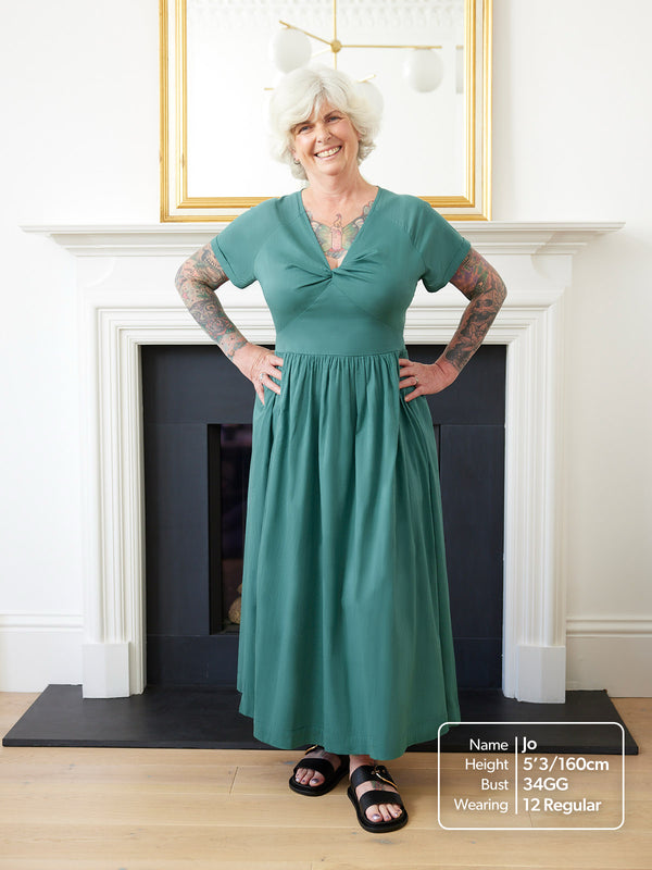 Claudia Green Knot Dress