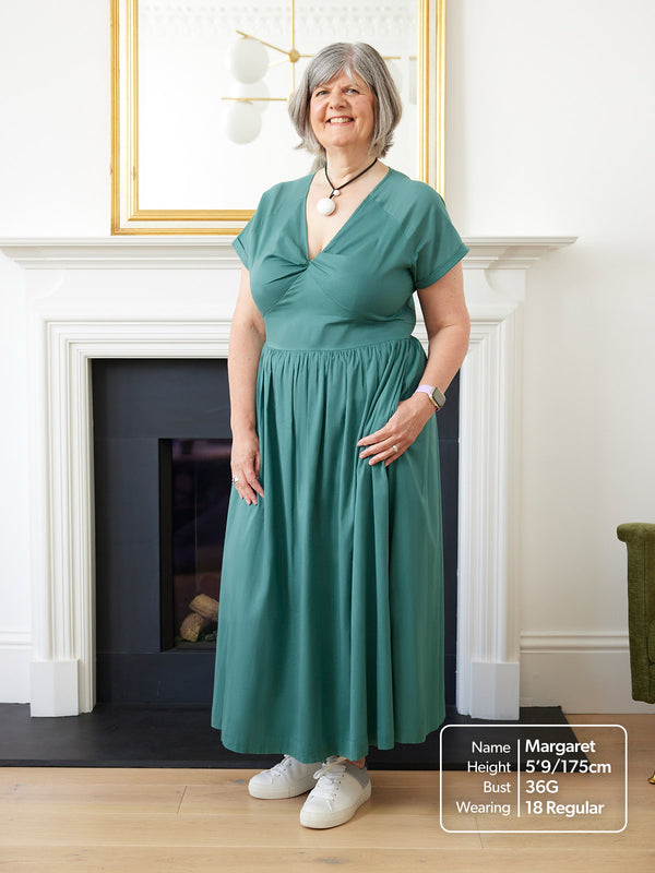 Claudia Green Knot Dress